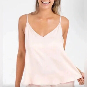 Ettitude Women's Small Sateen Camisole Bamboo Sleep Shirt Loungewear Cloud Pink